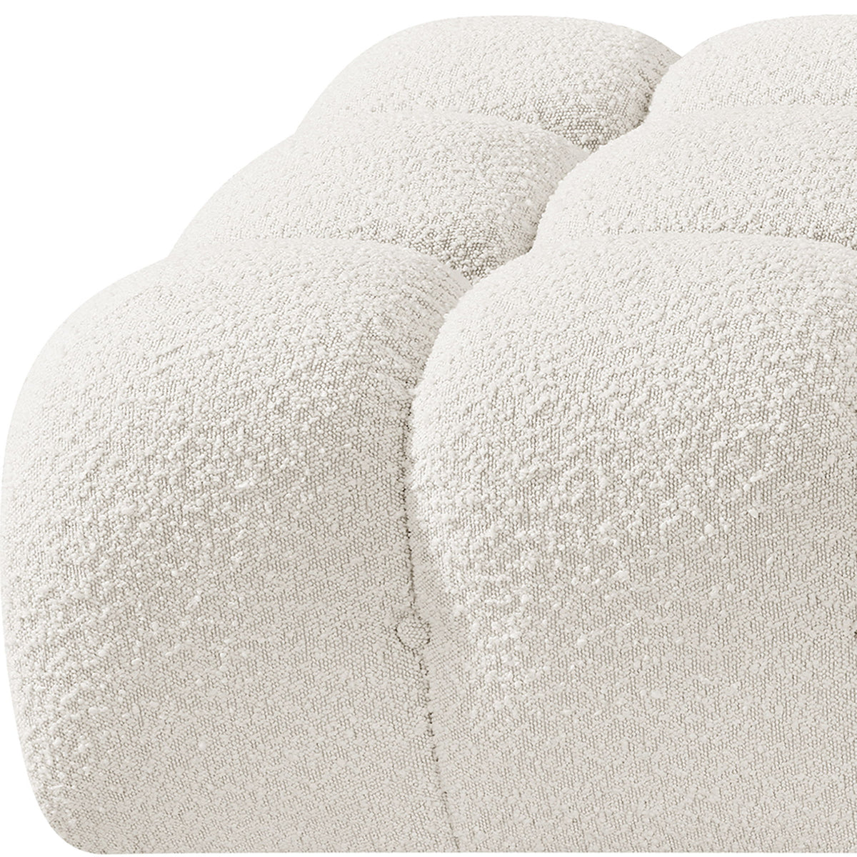 Ames - 4 Piece Boucle Upholstered Modular Sofa With 2 Backless Seats