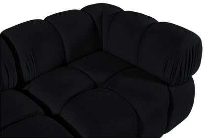 Orin - Velvet Performance Fabric Upholstered 2 Piece Modular Sofa (2 Corner Chairs)