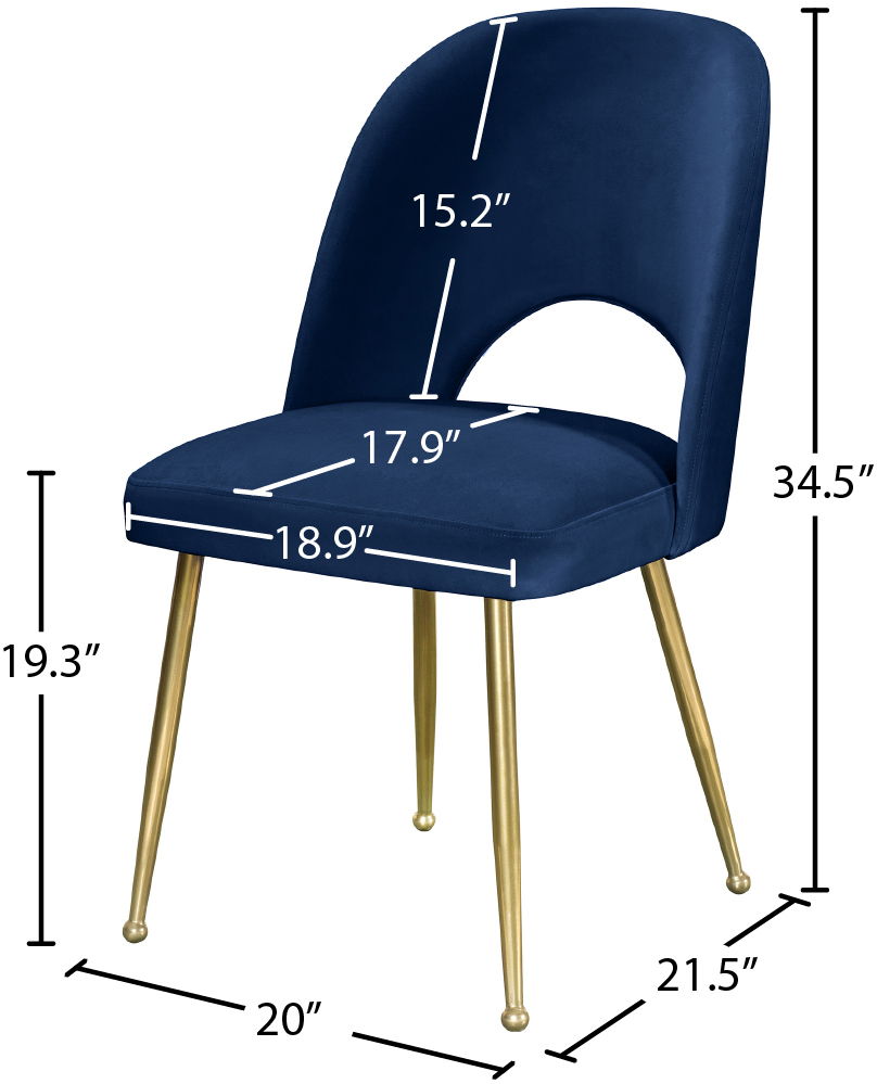 Logan - Dining Chair (Set of 2) - Gold Legs