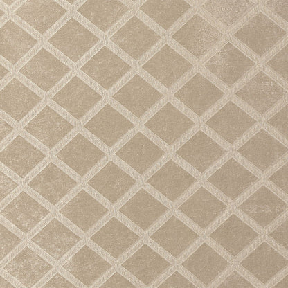 Desiderius - Bench - Beige Fabric, Antique Gold & Hand Paint Brown