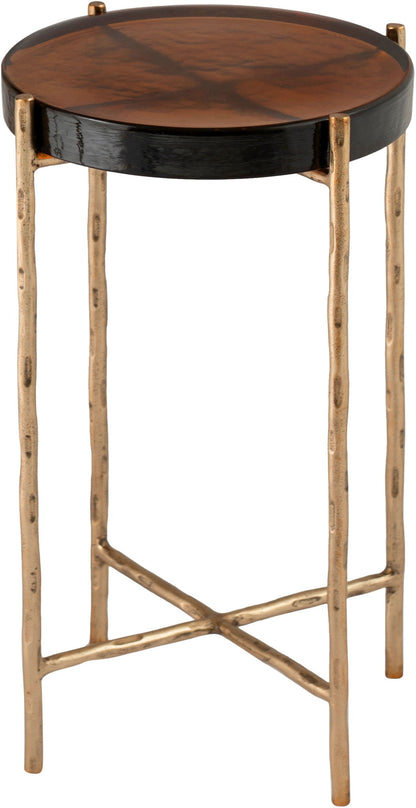 Vetra - Iron Base Bunching End Table - Brass