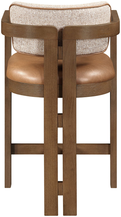 Ravina - Upholstered Counter Stool With Stained Brown Base