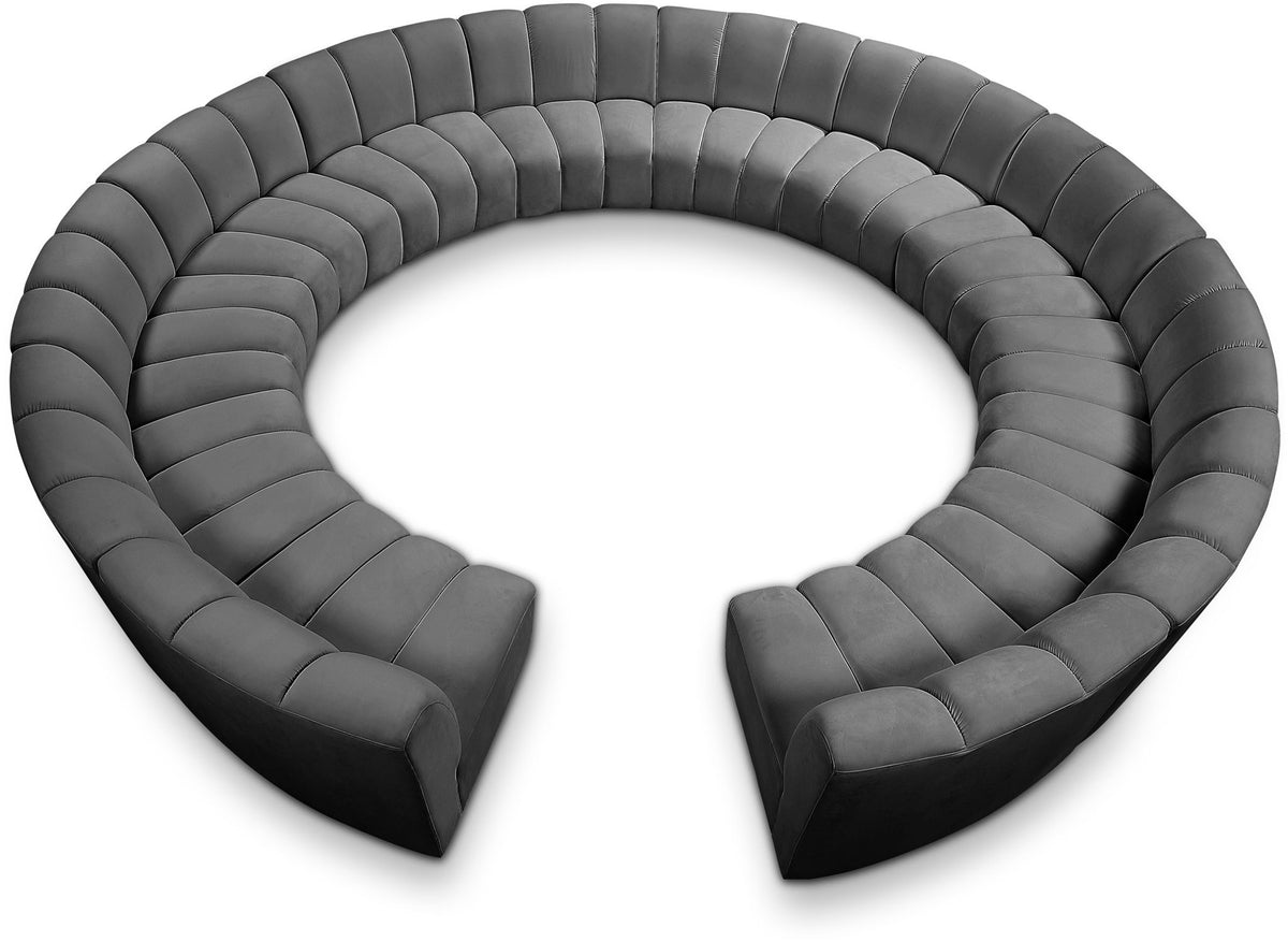Infinity - 12 Piece Velvet Modular Sectional