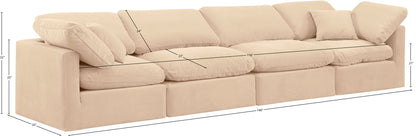 Indulge - Velvet 4 Seat Modular Sofa