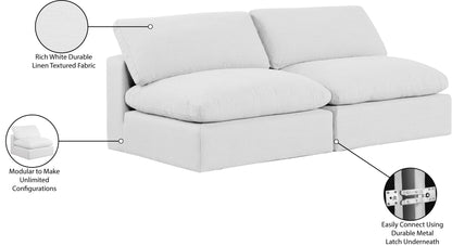 Comfy - Linen Modular Armless Sofa 2 Seats