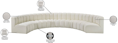 Arc - Faux Leather 8 Piece U-Shaped Modular Sofa