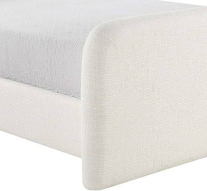 Fira - Linen Textured Fabric Upholstered Bed