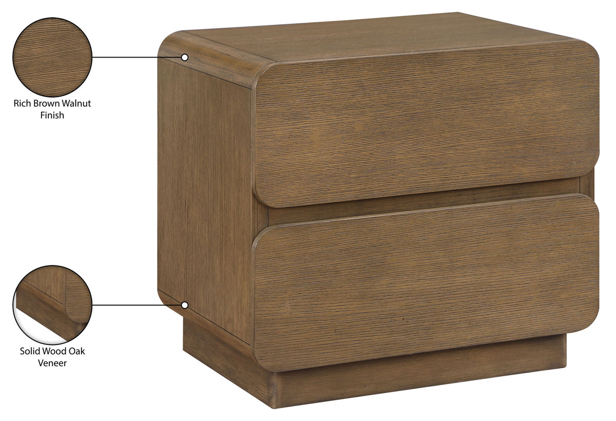 Adagio - Solid Wood And Oak Veneer Nightstand