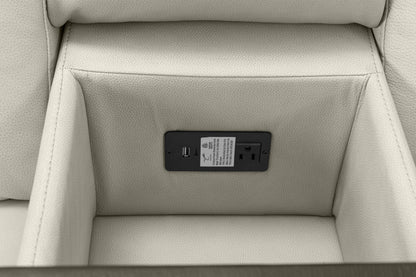 Sausalito - 6 Piece Modular Zero Gravity Power Reclining Sectional With Power Adjustable Headrests - Platinum Envy