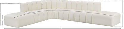 Arc - Faux Leather 7 Piece Corner Modular Sofa