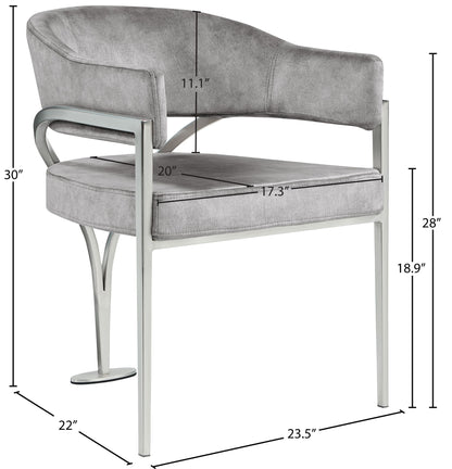 Madelyn - Dining Chair (Set of 2) - Brushed Chrome