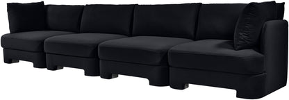Hammond - Velvet Performance Fabric Upholstered 4 Piece Sofa