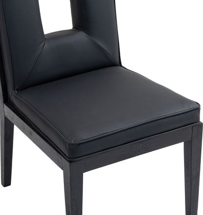 Gwendolyn - Faux Leather Dining Side Chair With Black Frame (Set of 2)
