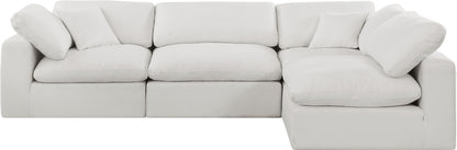 Comfy - 4 Piece Linen Fabric Modular Armless Sectional