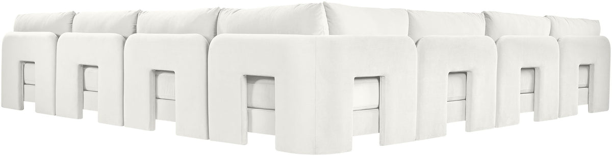 Hammond - Velvet Performance Fabric Upholstered 7 Piece Armless Sectional