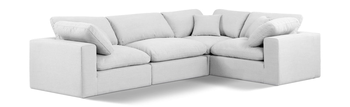 Comfy - 4 Piece Linen Fabric Modular Sectional