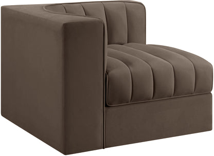 Rummi - Velvet Performance Fabric Upholstered Modular Corner Chair