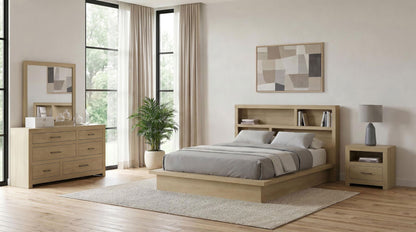 Hendricks 4-piece Queen Bedroom Set Light Oak