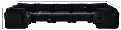 Hammond - Velvet Performance Fabric Upholstered 7 Piece U-Shaped Sectional