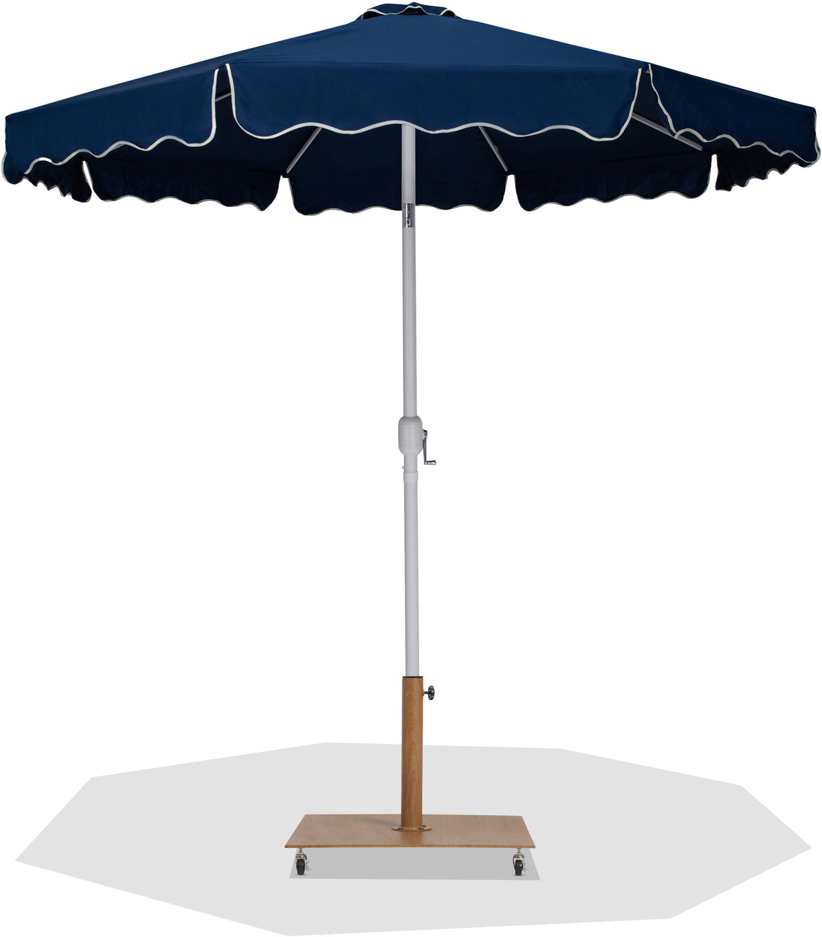 Amalfi - Aluminum Patio Umbrella - Light Brown Base / White Pole