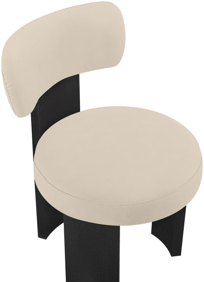 Atelier - Vegan Leather Upholstered Dining Chair (Set of 2) - Black Frame