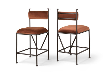 Monarch - Velvet Counter Stool (Set of 2)