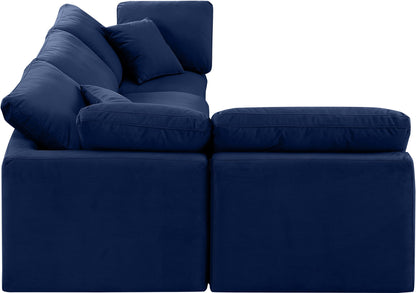 Indulge - Velvet 4 Piece Modular Sectional