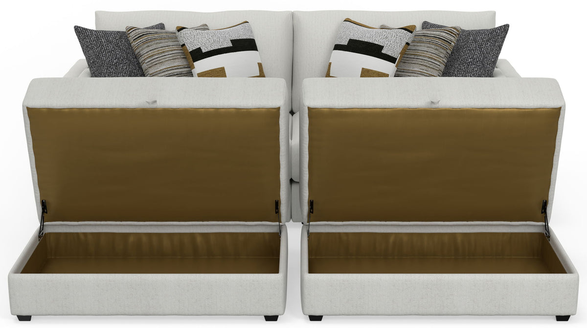 Trevor - Extra Deep Oversized Sofa With Included Storage Cocktail Ottoman