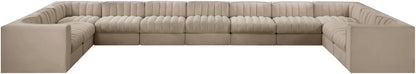 Rummi - Velvet Performance Fabric Upholstered 11 Piece Modular Sectional