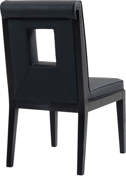 Gwendolyn - Faux Leather Dining Side Chair With Black Frame (Set of 2)