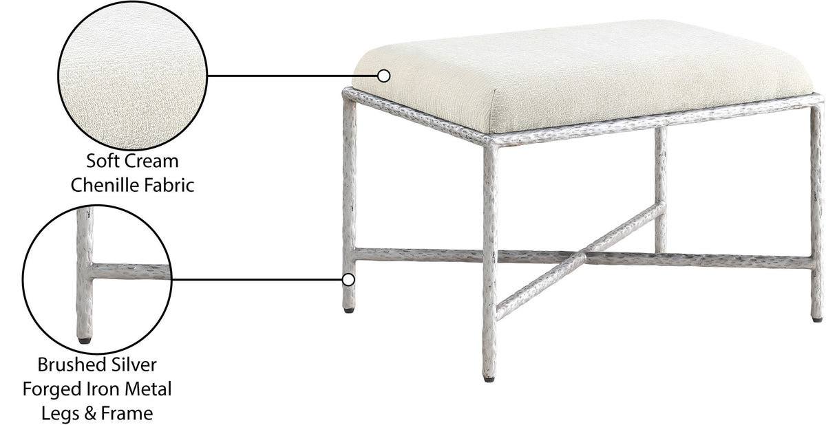 Valley - Bench With Silver Frame