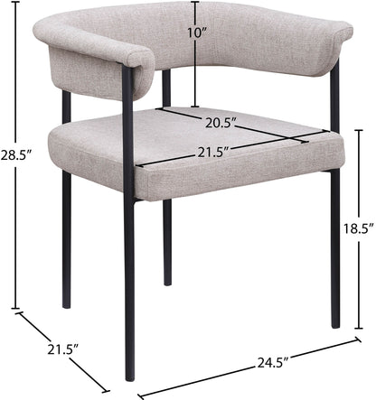 Malin - Linen Dining Chair (Set of 2) - Taupe