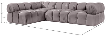 Orin - Fabric Velvet 4 Piece Modular Sectional