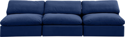 Comfy - Velvet Modular Armless Sofa 3 Seats