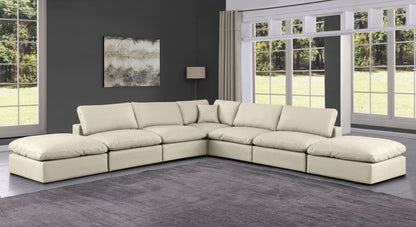 Comfy - 7 Piece Faux Leather Modular Corner Sectional