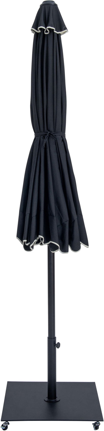 Amalfi - Aluminum Patio Umbrella - Black Base / Black Pole