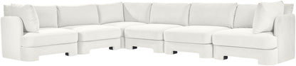 Hammond - Velvet Performance Fabric Upholstered 6 Piece Corner Sectional