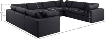 Comfy - 8 Piece Linen Modular Sectional