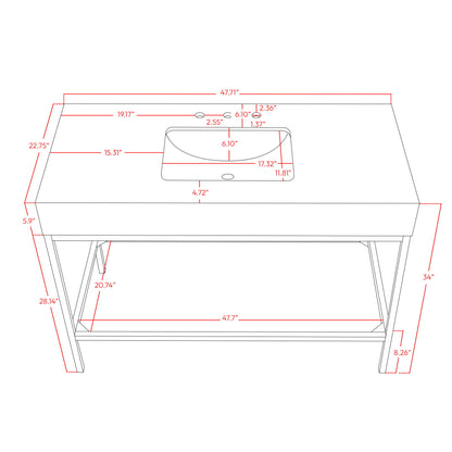 Marmo - Engineered Marble Bathroom Vanity With Chrome Base