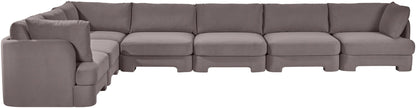 Hammond - Velvet Performance Fabric Upholstered 7 Piece Sectional