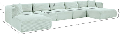 Shaggy - 6 Piece Modular Sectional With Chaise And Ottoman