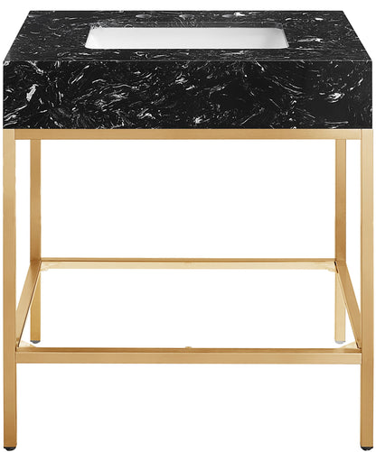 Marmo - Engineered Marble Bathroom Vanity With Gold Base