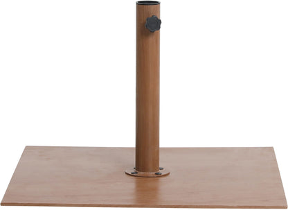 Fiji - Aluminum Patio Umbrella With Square Teak And White Base
