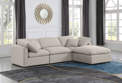 Indulge - Linen 4 Piece Modular Sectional With Chaise