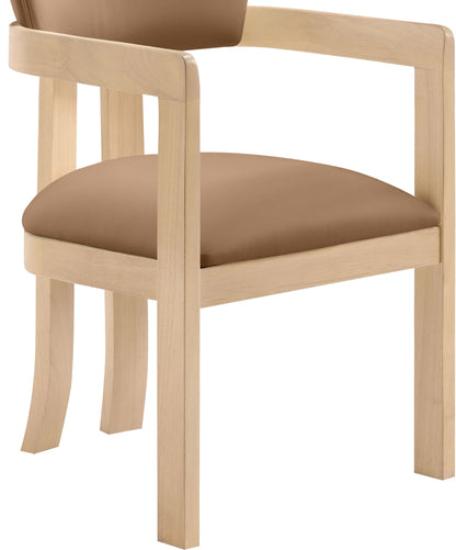 Lavrin - Vegan Leather Dining Arm Chair (Set of 2) - Natural Base