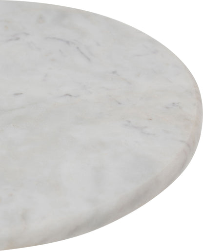 Helix - Genuine Marble Top And Aluminum Base End / Side Table