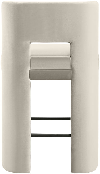 Zuno - Velvet Performance Fabric Upholstered Counter Stool (Set of 2)