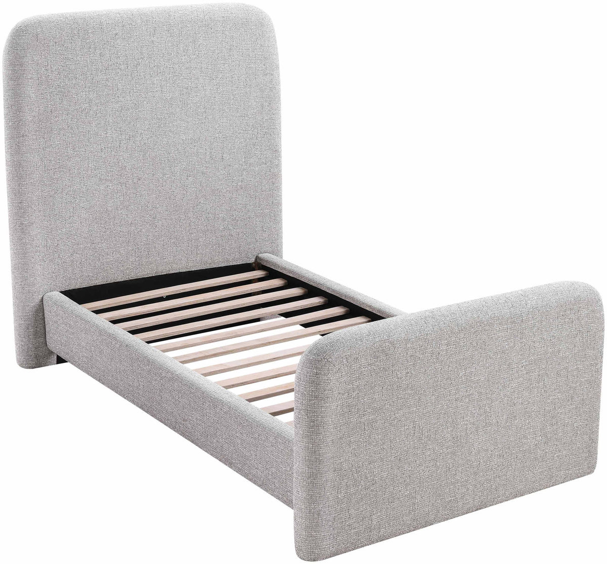 Fira - Linen Textured Fabric Upholstered Bed