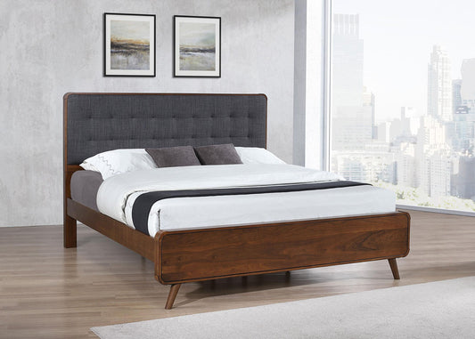 Robyn Wood Eastern King Platform Bed Dark Walnut