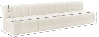 Arc - Velvet 4 Seats Modular Sofa
